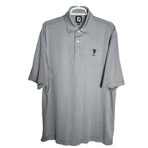 FootJoy FJ Mens Golf Shirt XL Gray‎ Diamond Pattern Short Sleeved Pullover